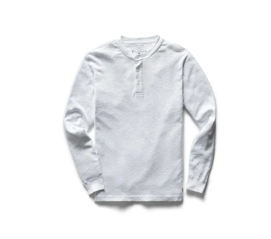 Reigning Champ CORE  Knit 1X1 Slub Henley Tee
