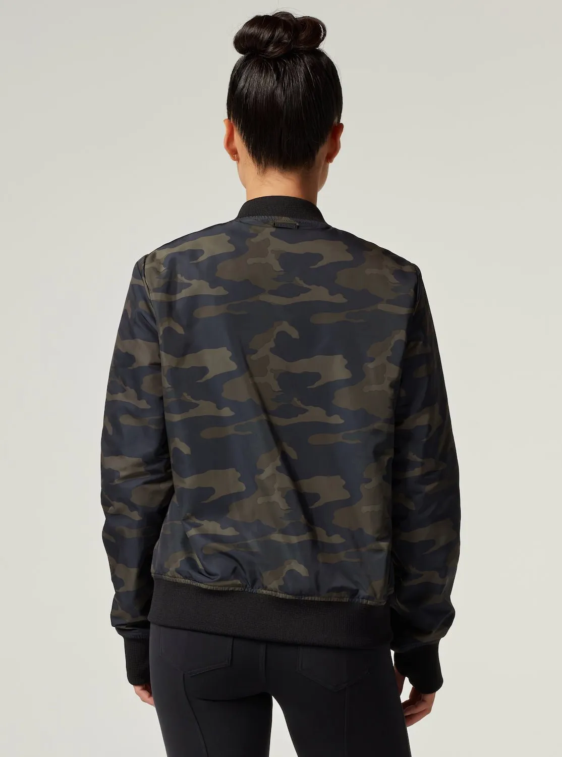 REVERSIBLE BOMBER JACKET Camo/Black - FINAL SALE
