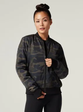 REVERSIBLE BOMBER JACKET Camo/Black - FINAL SALE