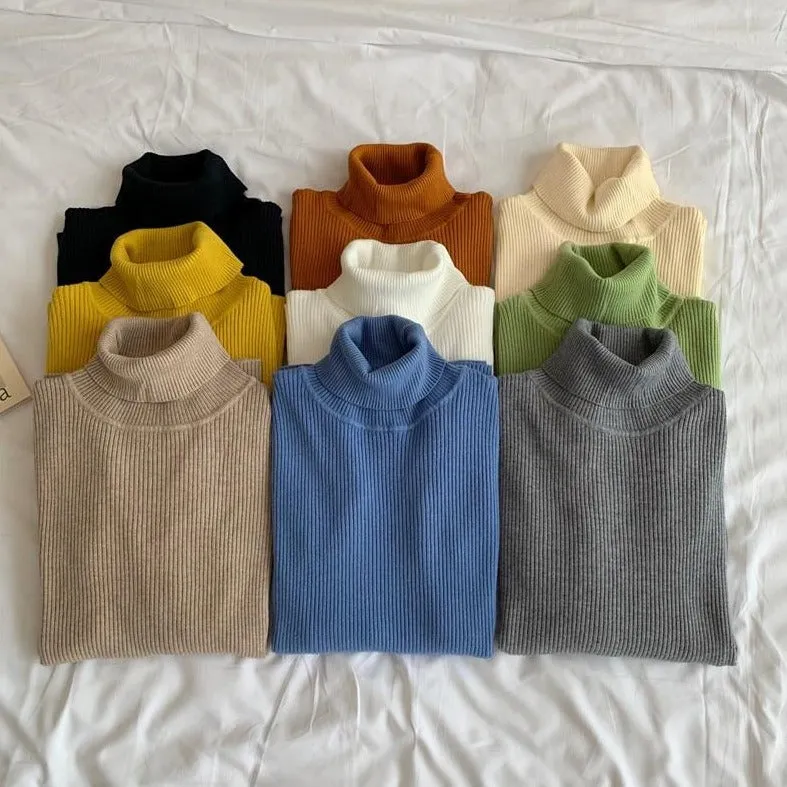 Ribbed Turtleneck Sweater