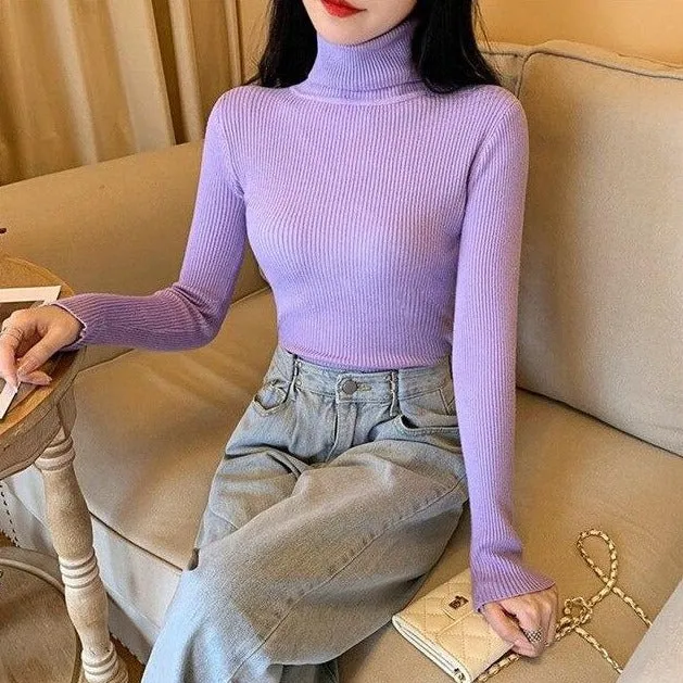 Ribbed Turtleneck Sweater