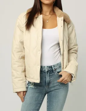 RIVER SHERPA COLLAR JACKET HONEY CREAM