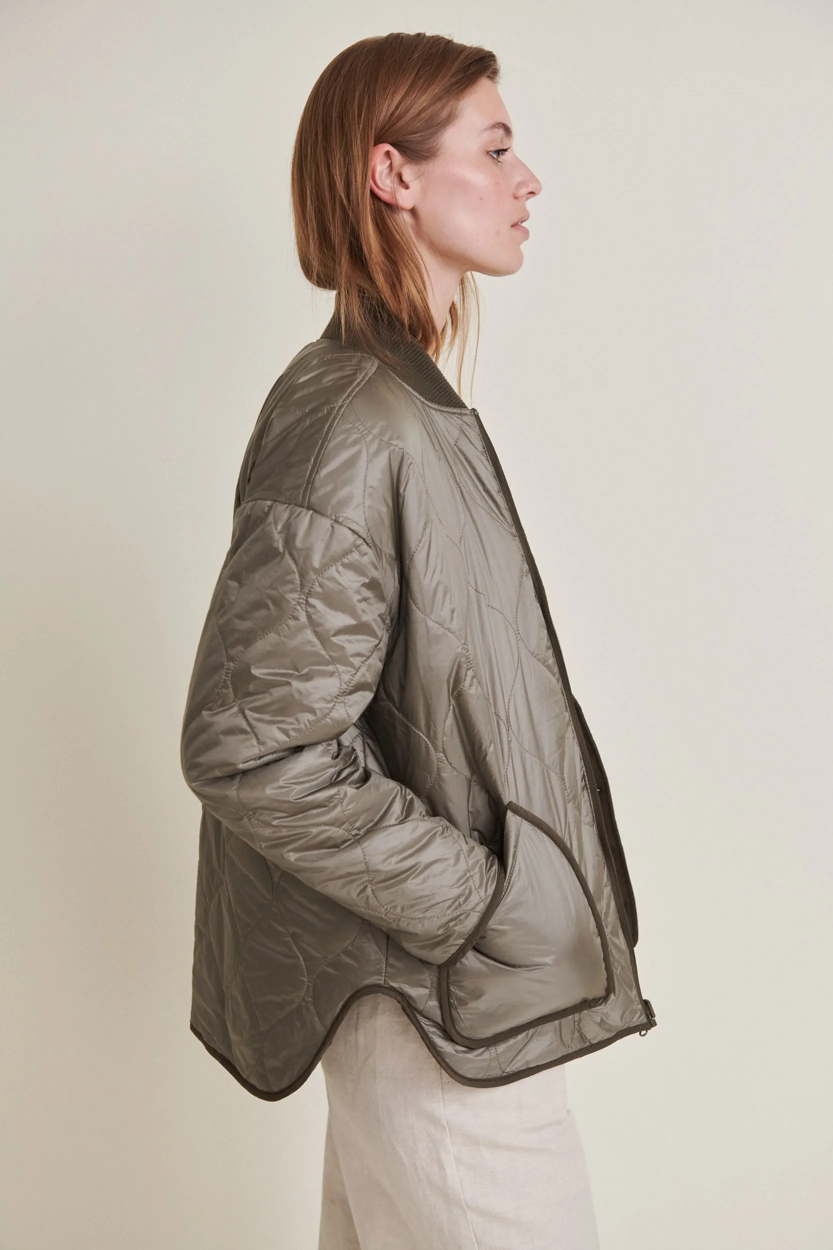 Ruby Loose Jacket - Tarmac /Vetiver