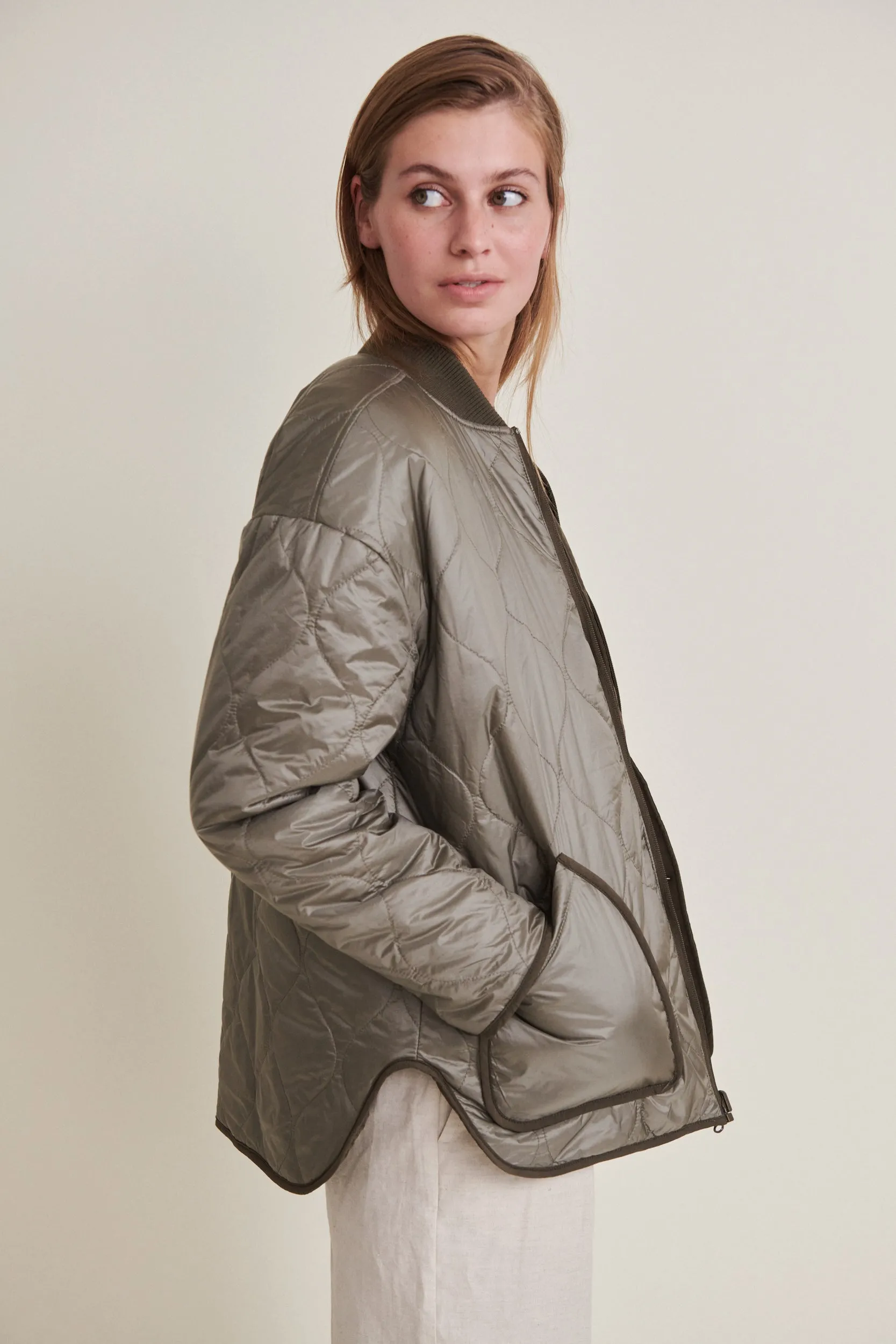 Ruby Loose Jacket - Tarmac /Vetiver