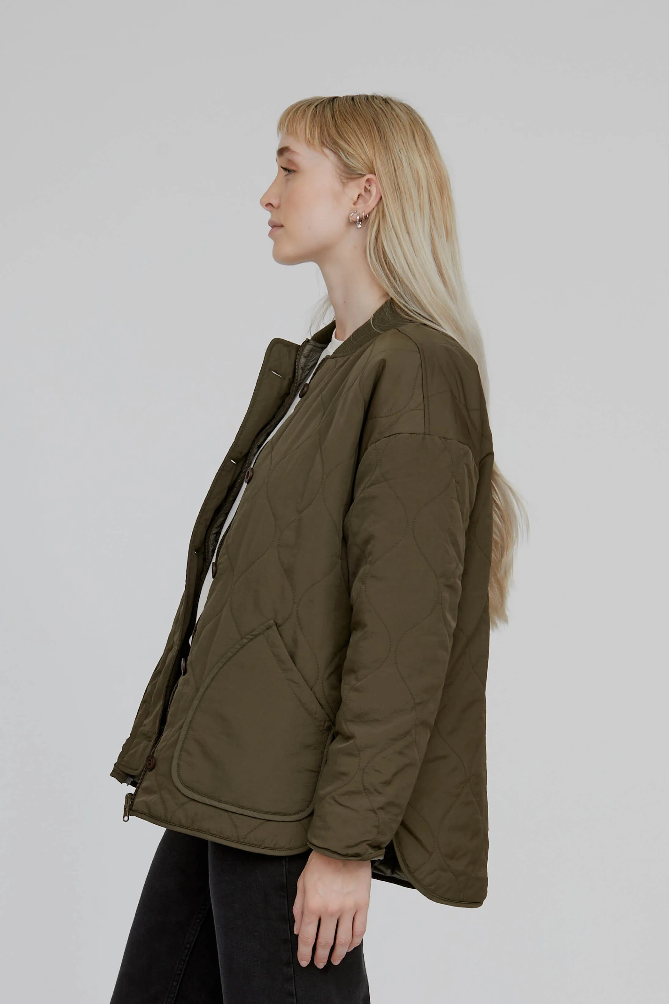 Ruby Loose Jacket - Tarmac /Vetiver