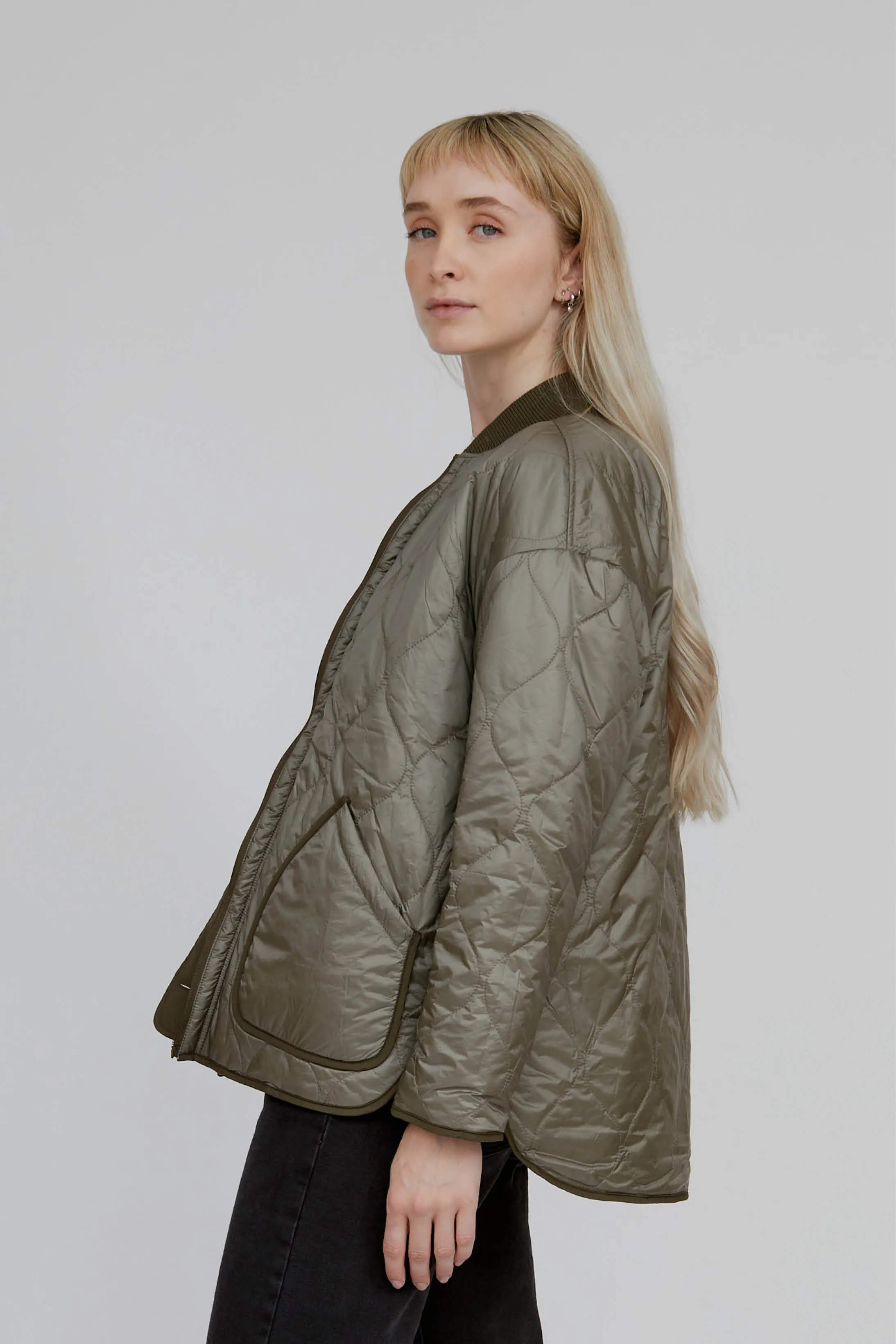 Ruby Loose Jacket - Tarmac /Vetiver