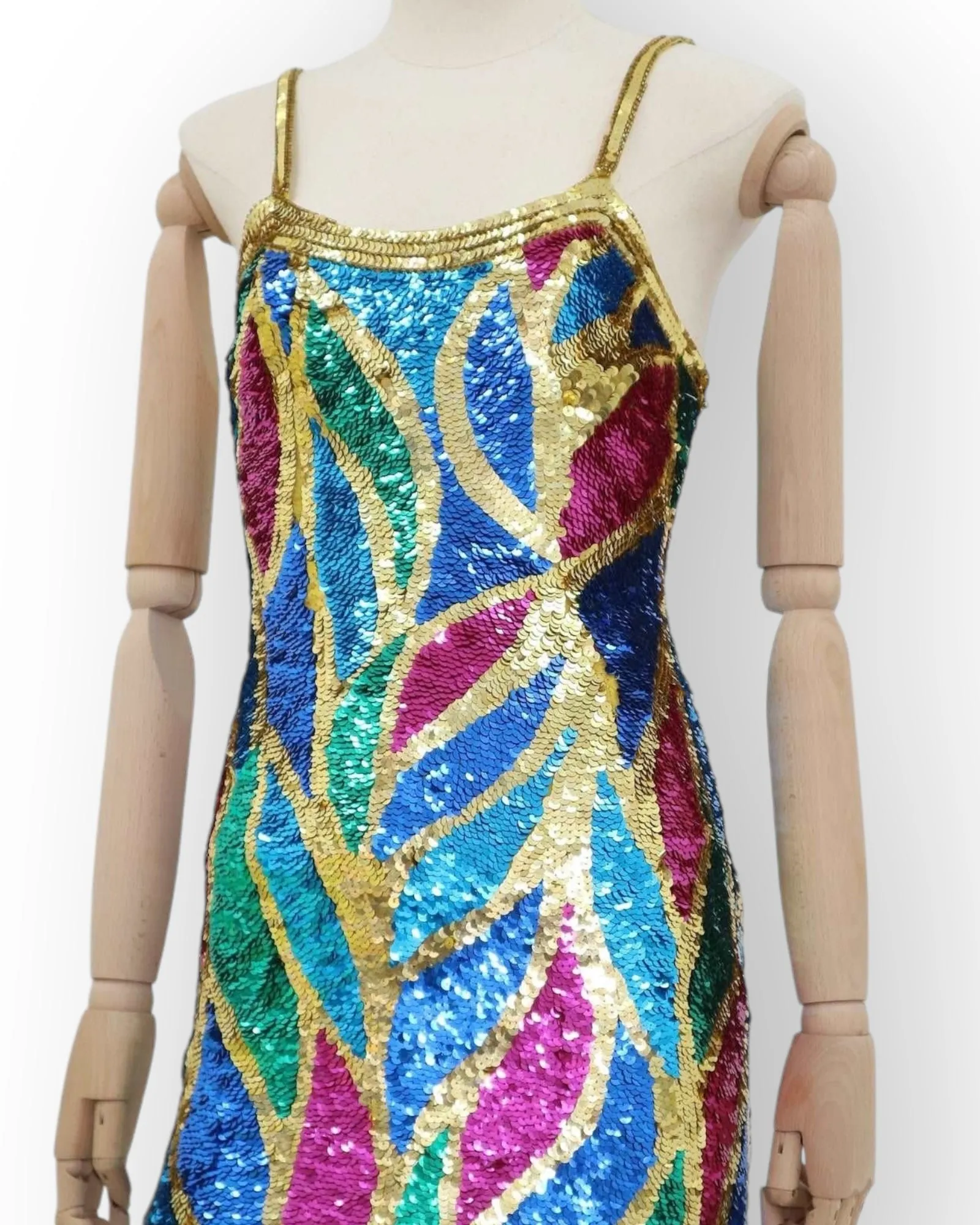 Silk & Sequins Vintage Dress by Sean Collection