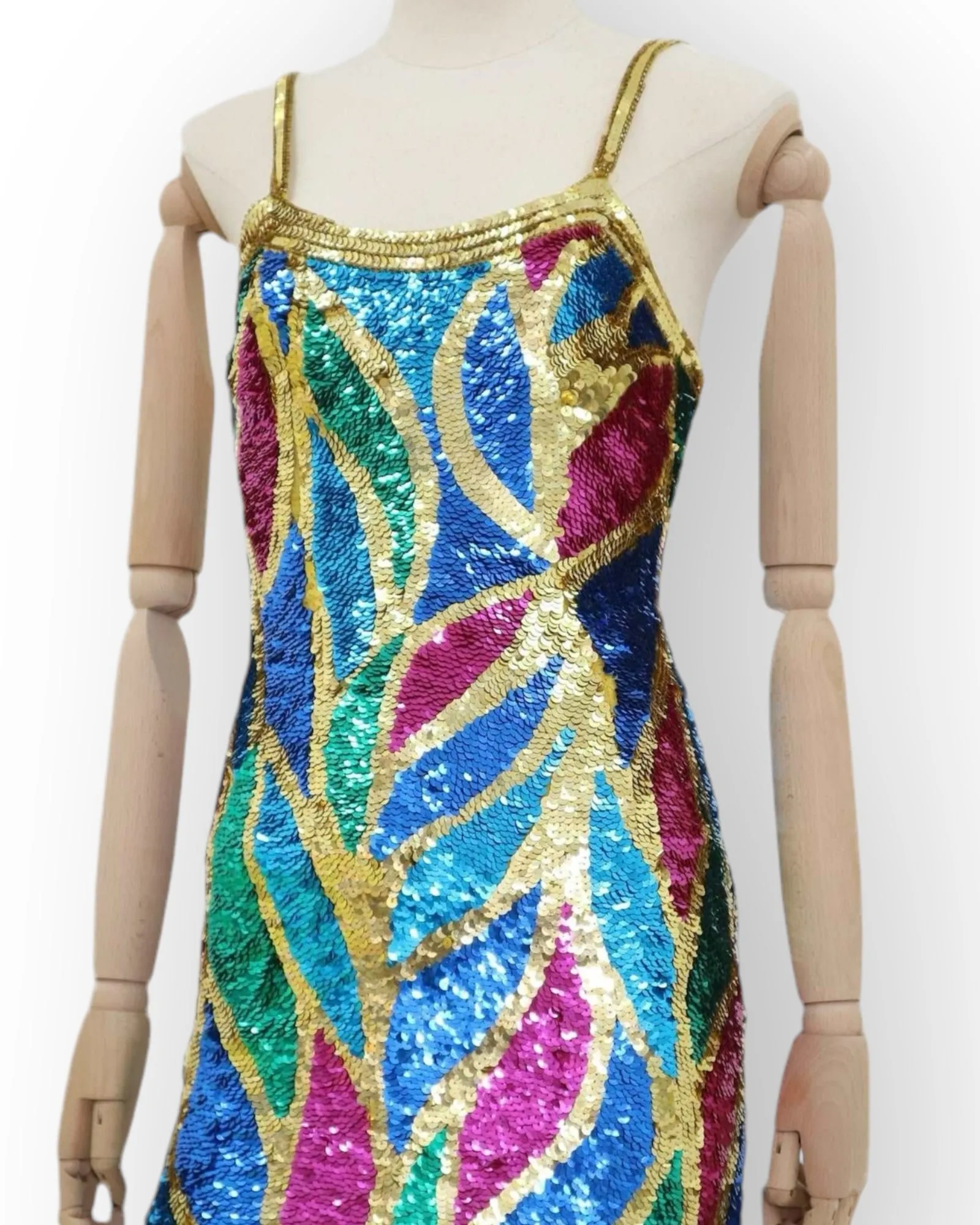 Silk & Sequins Vintage Dress by Sean Collection