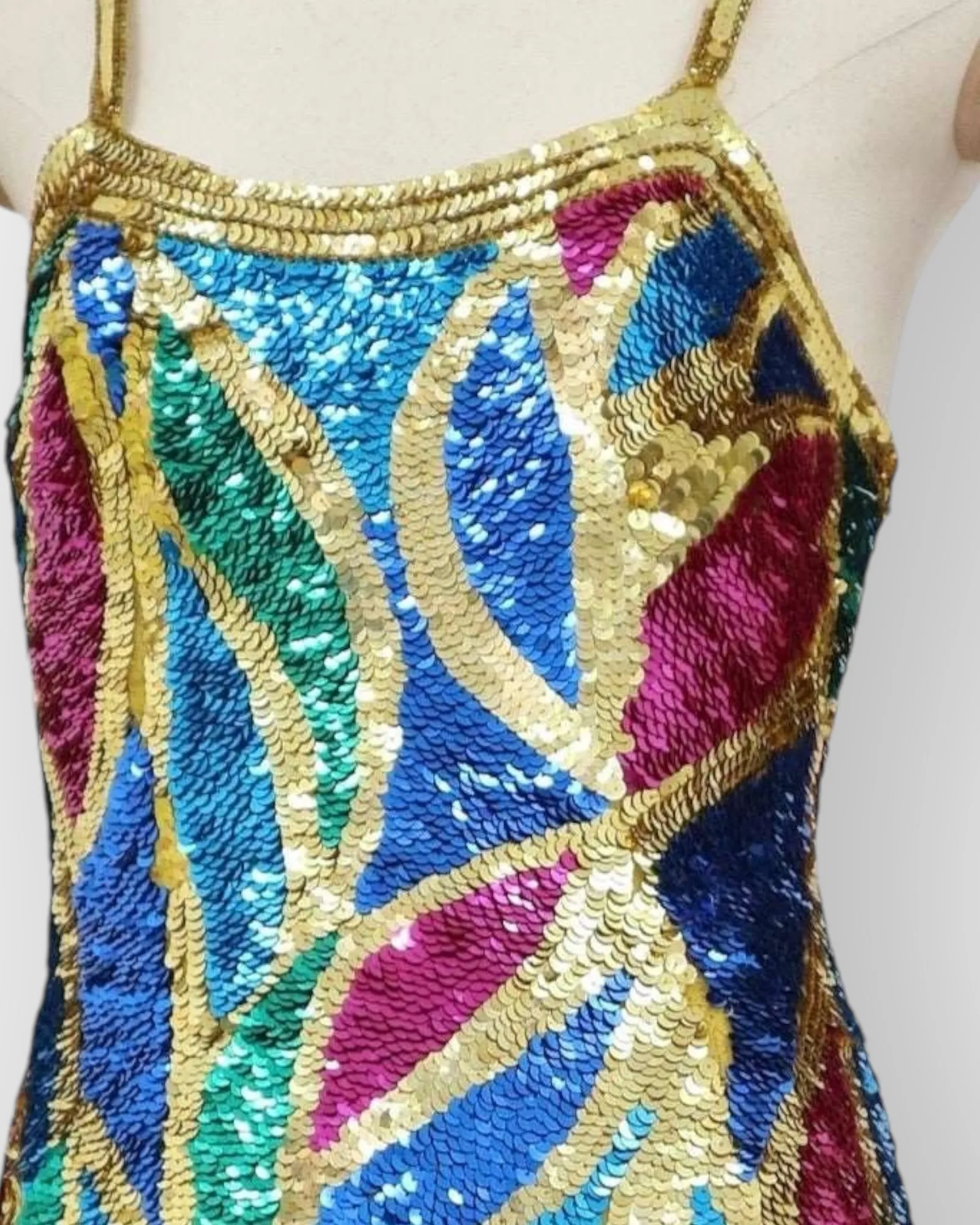Silk & Sequins Vintage Dress by Sean Collection