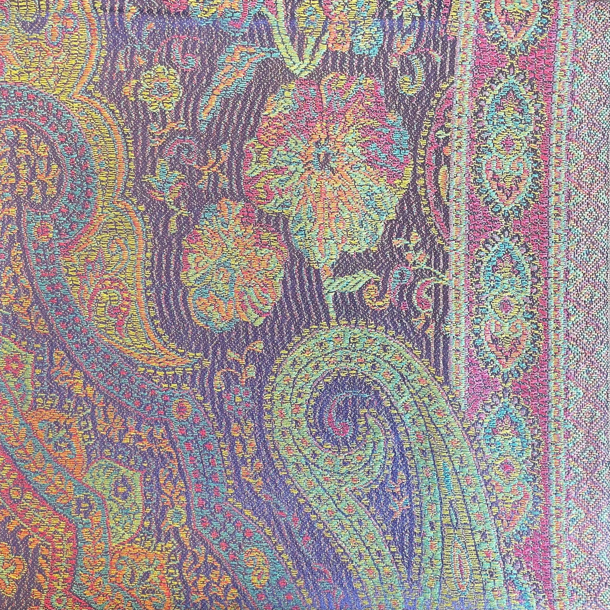 Silk Jacquard Long Scarf - Various Colours
