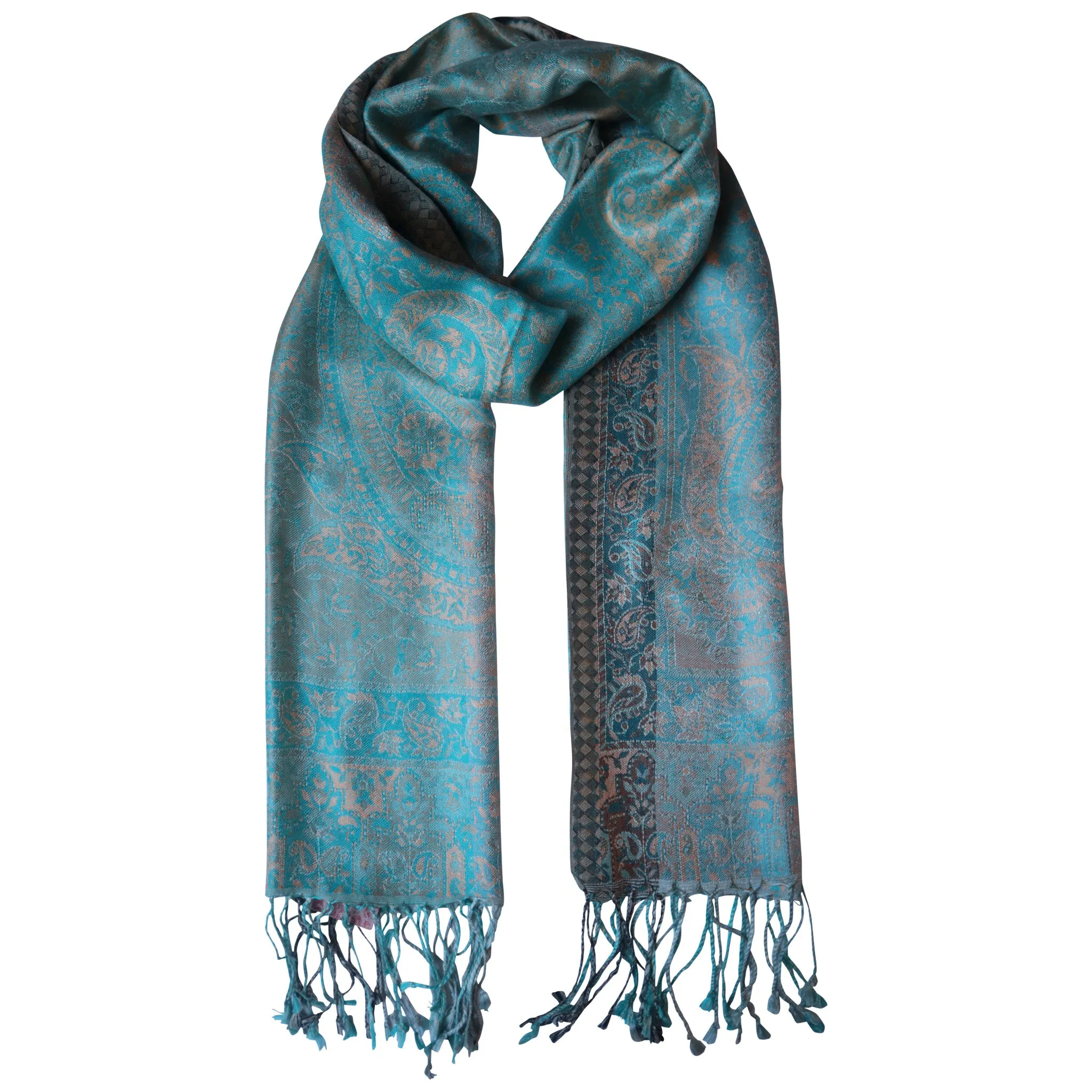 Silk Jacquard Long Scarf - Various Colours
