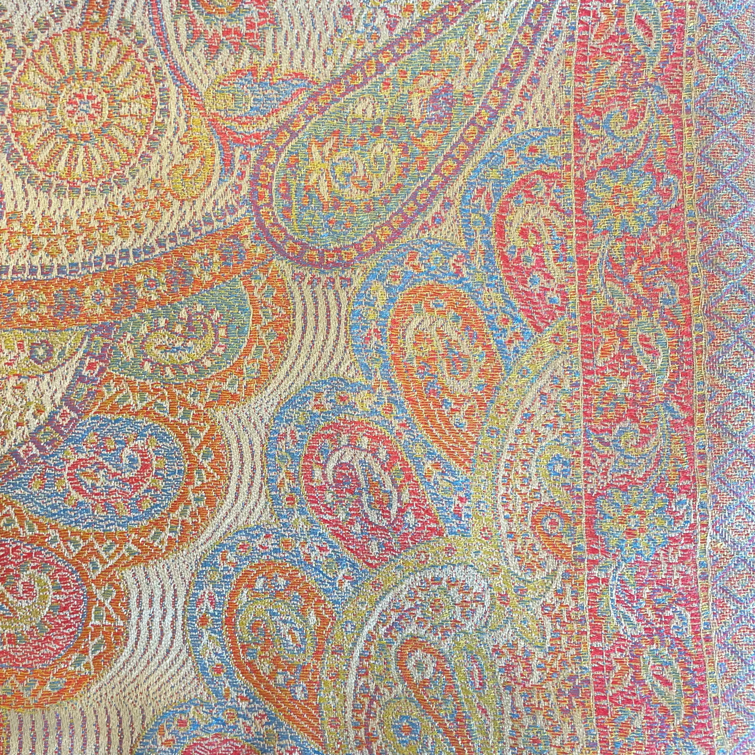 Silk Jacquard Long Scarf - Various Colours