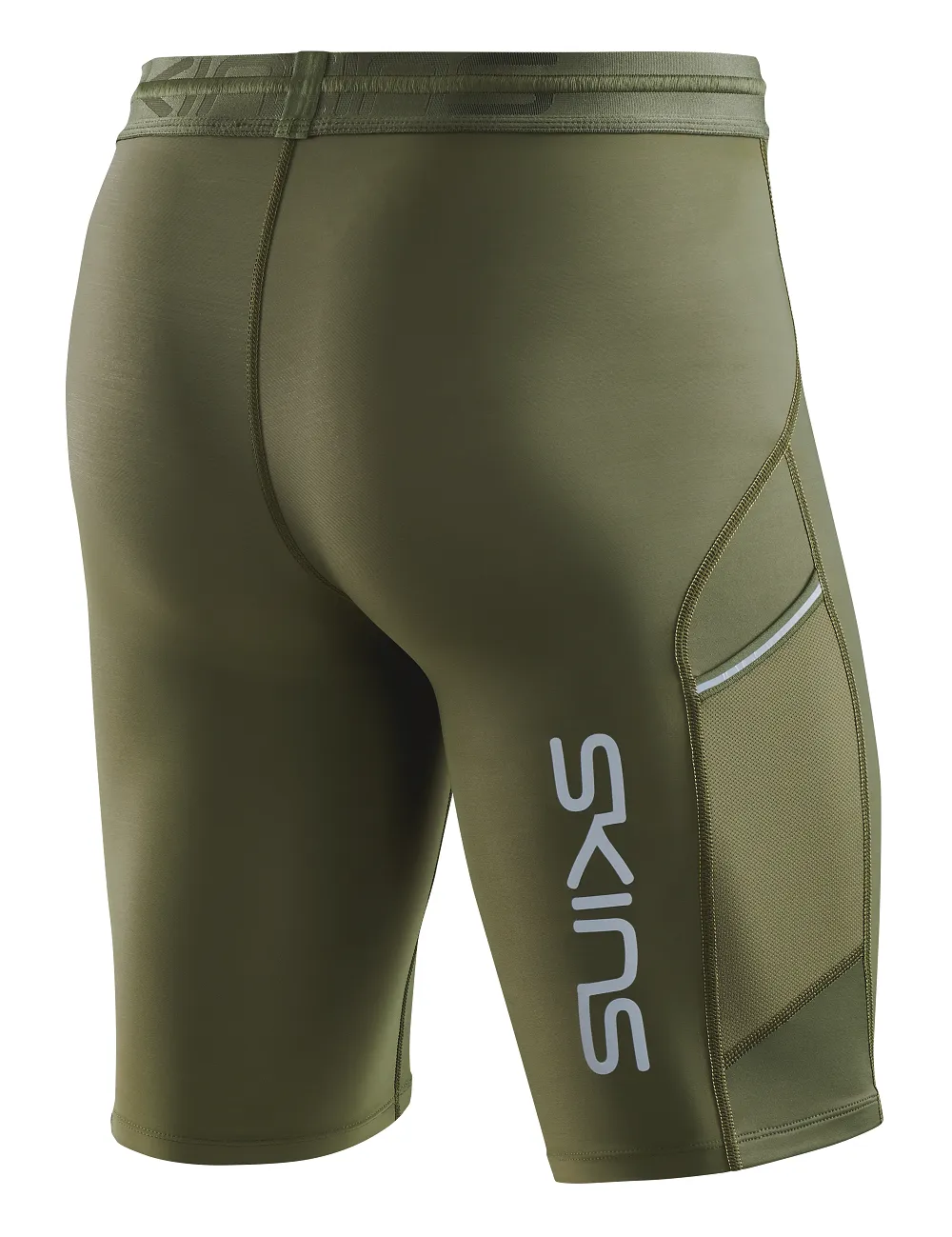 SKINS Men's Compression Half Tights 3-Series - Khaki