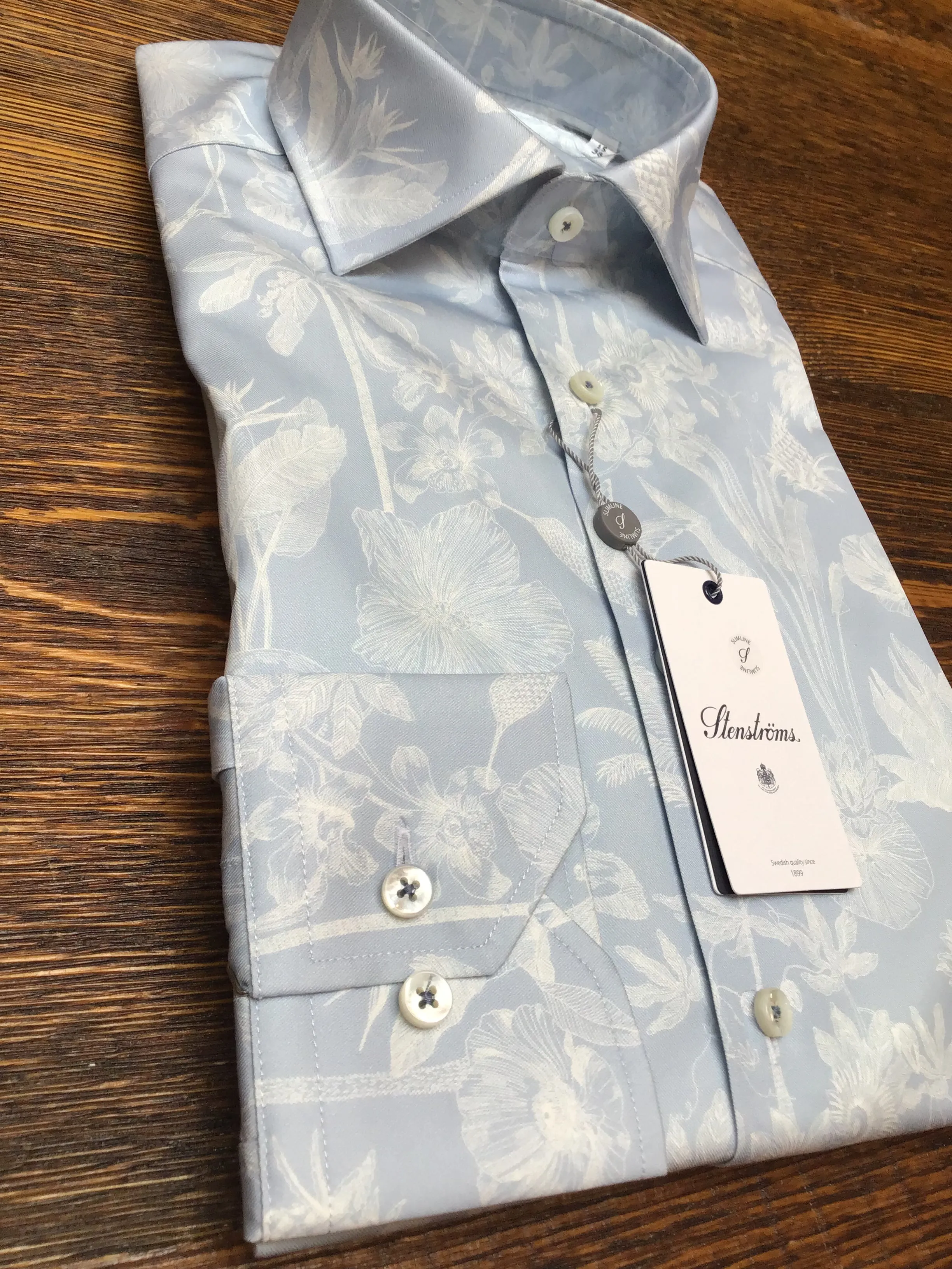 STENSTROMS Blue Plant Shirt