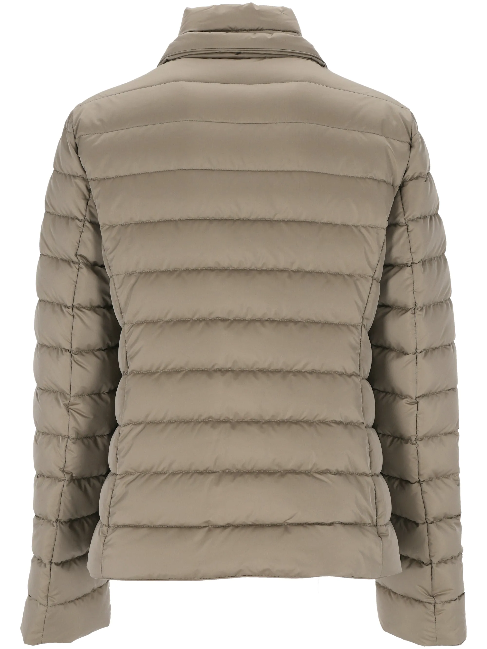 Taupe Feather Down Padded Jacket