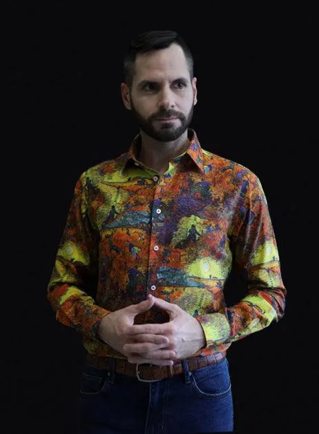 THE RED VINEYARD BY VAN GOGH PRINTED SHIRT