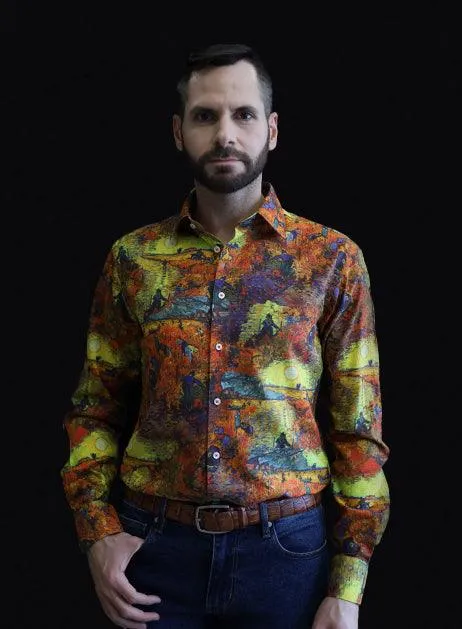 THE RED VINEYARD BY VAN GOGH PRINTED SHIRT