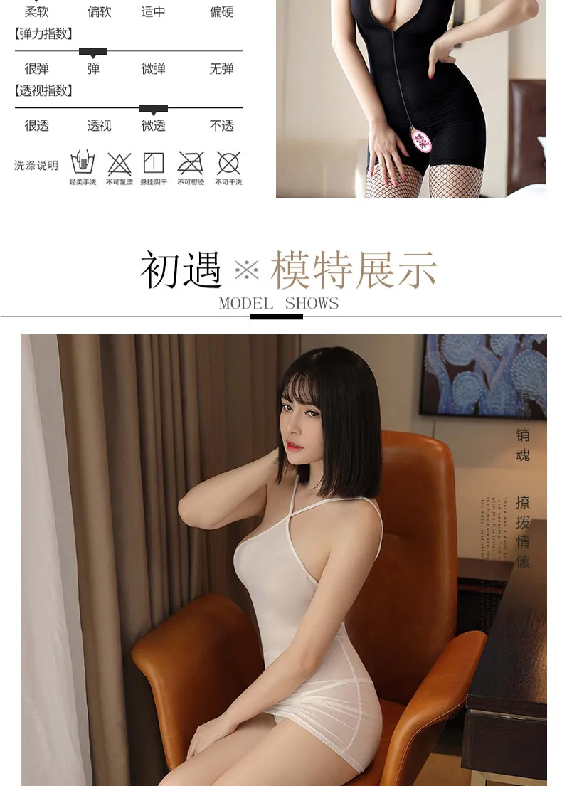 VenusFox See Through Ice Silk Sexy Woman Bodycon Party Dresses Backless Spaghetti Straps Clubwear Mini Dress Sexy Tight Wrap Soft Dress