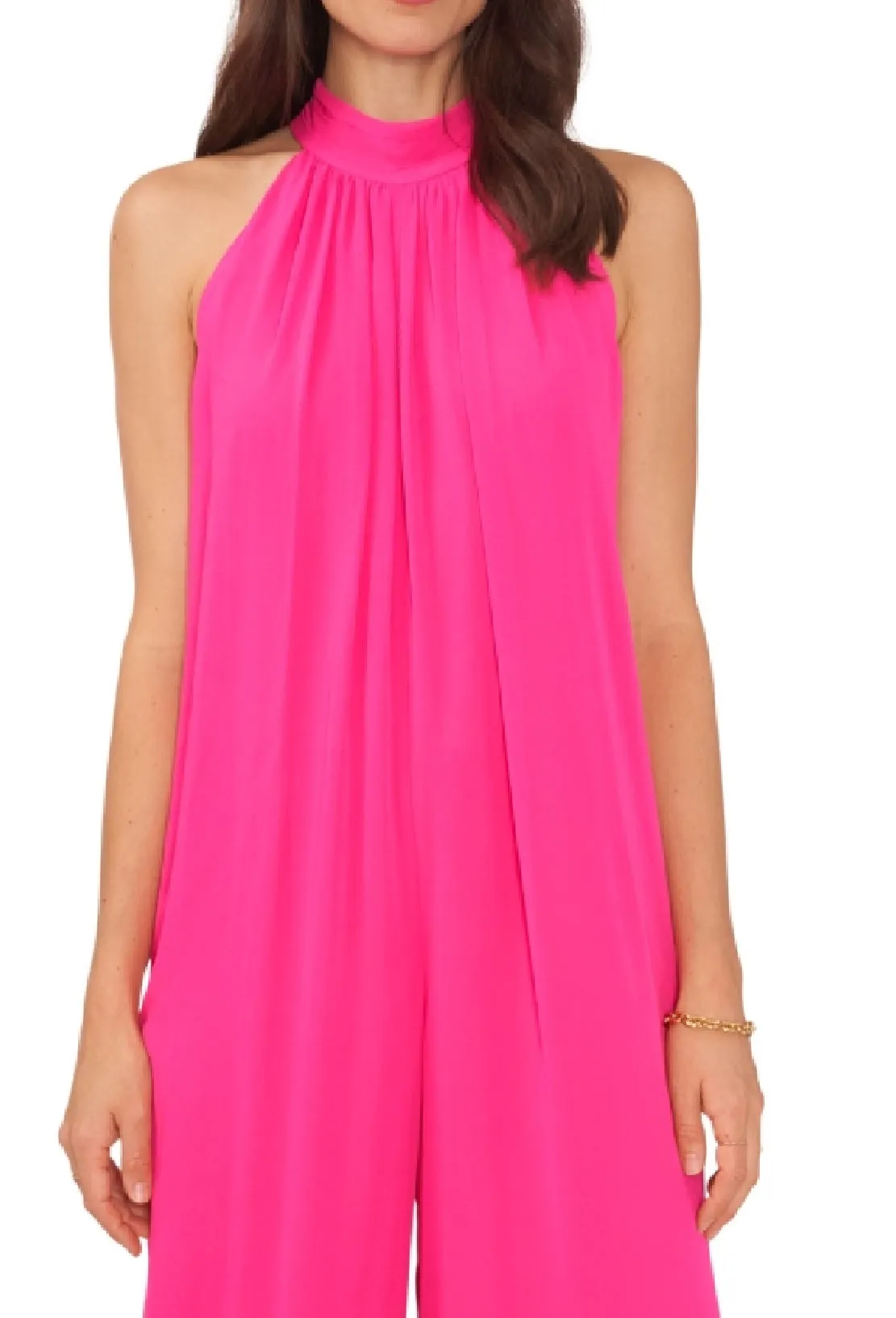 Vince Camuto Women's Halter Jumpsuit Pink Size Small