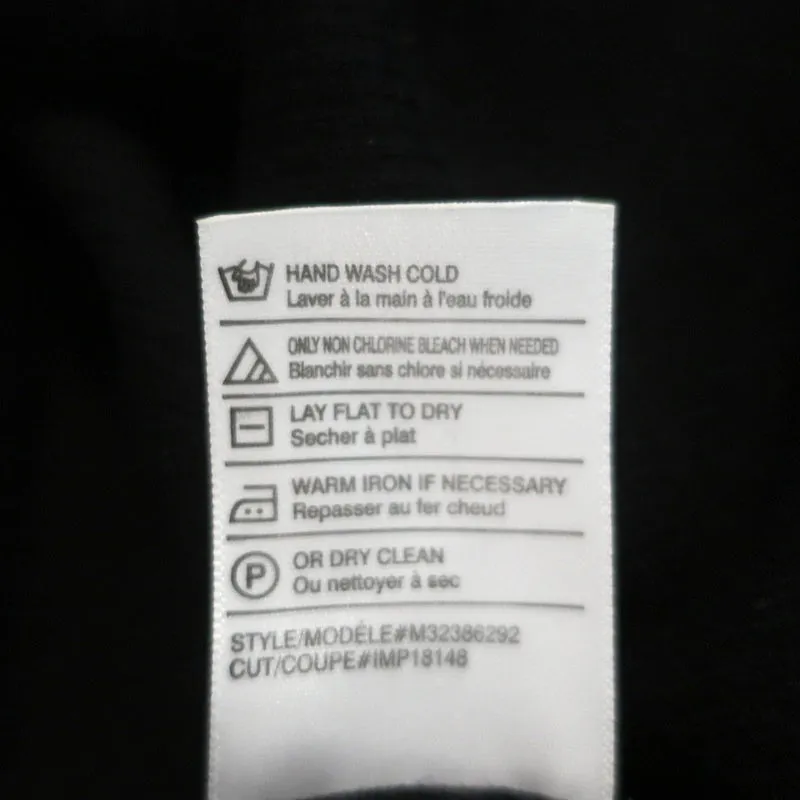 Vince Henley Shirt Black Wool-Silk Ribbed Knit Size Extra Large Short Sleeve