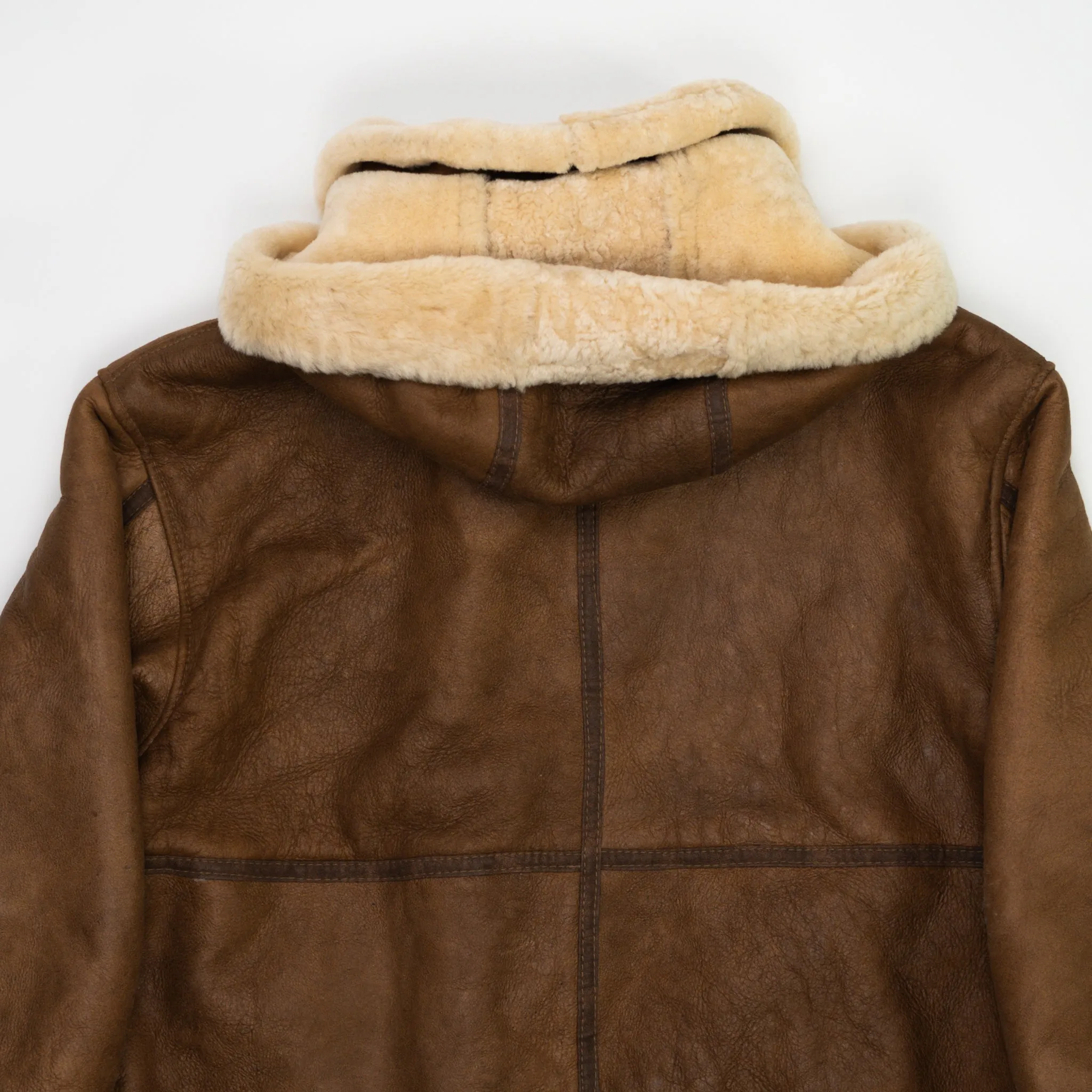 Vintage 90s Bod & Christensen Seude Leather Sherpa Pilot Jacket  (L/XL)
