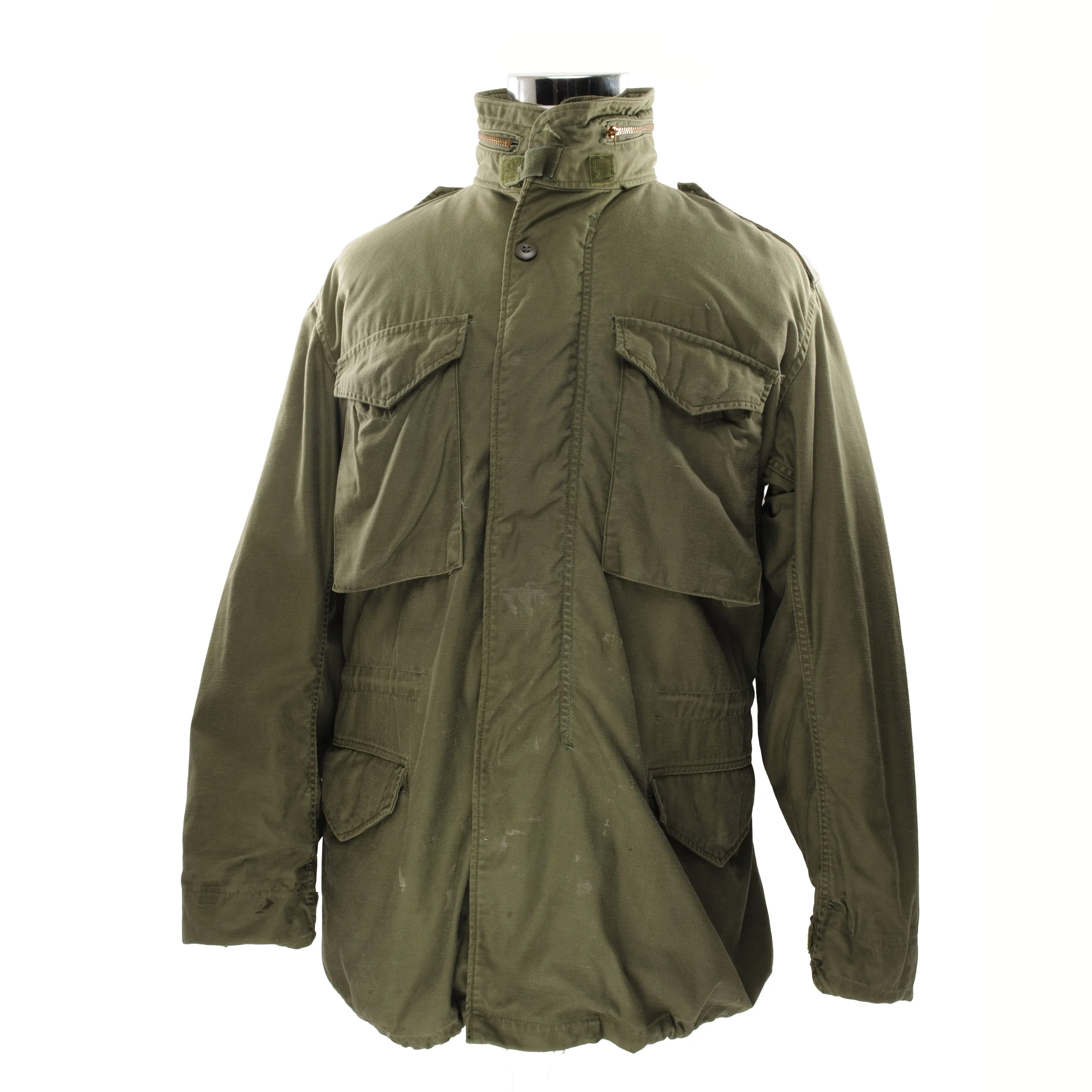VINTAGE US ARMY M65 M-1965 FIELD JACKET 1973 VIETNAM WAR SIZE MEDIUM LONG
