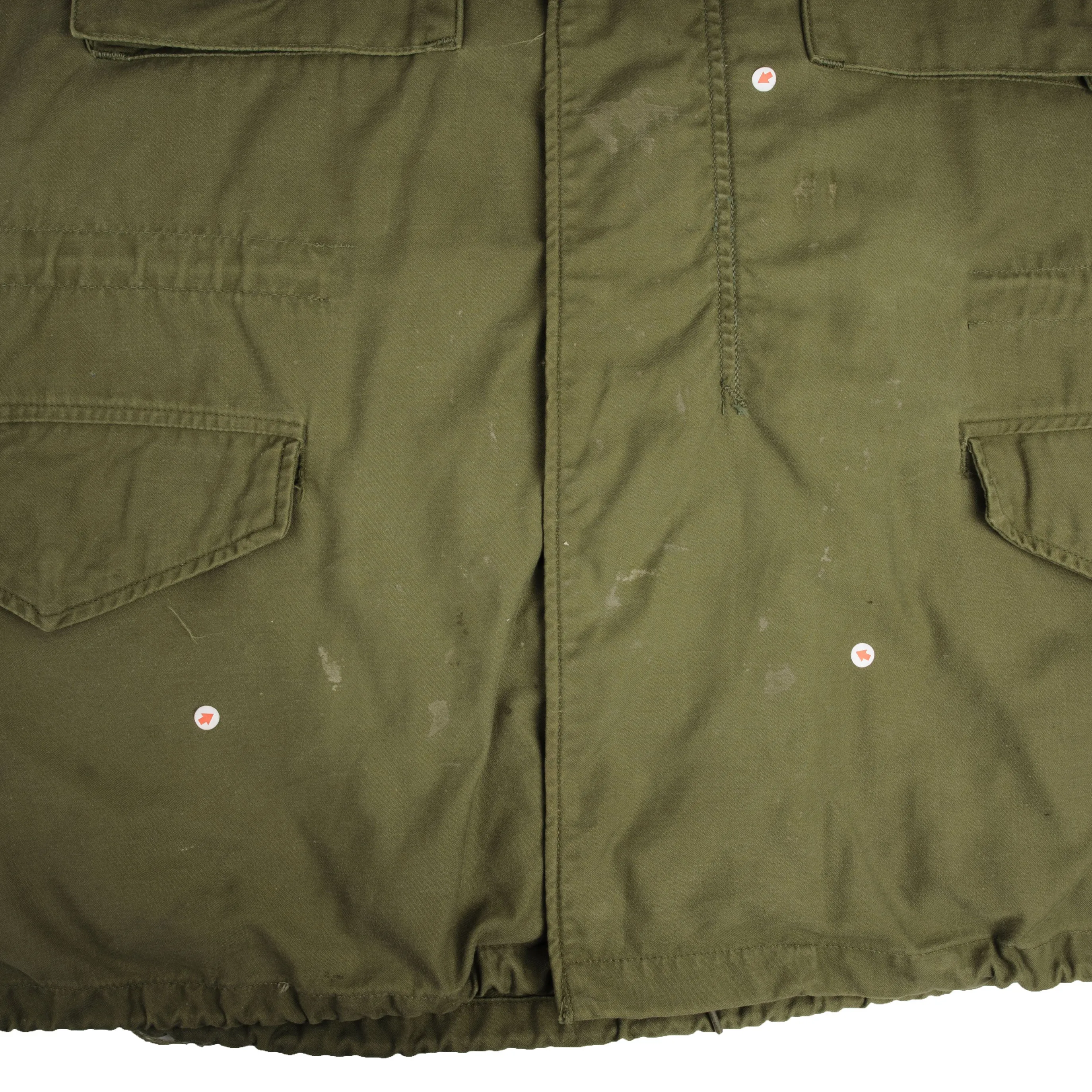 VINTAGE US ARMY M65 M-1965 FIELD JACKET 1973 VIETNAM WAR SIZE MEDIUM LONG