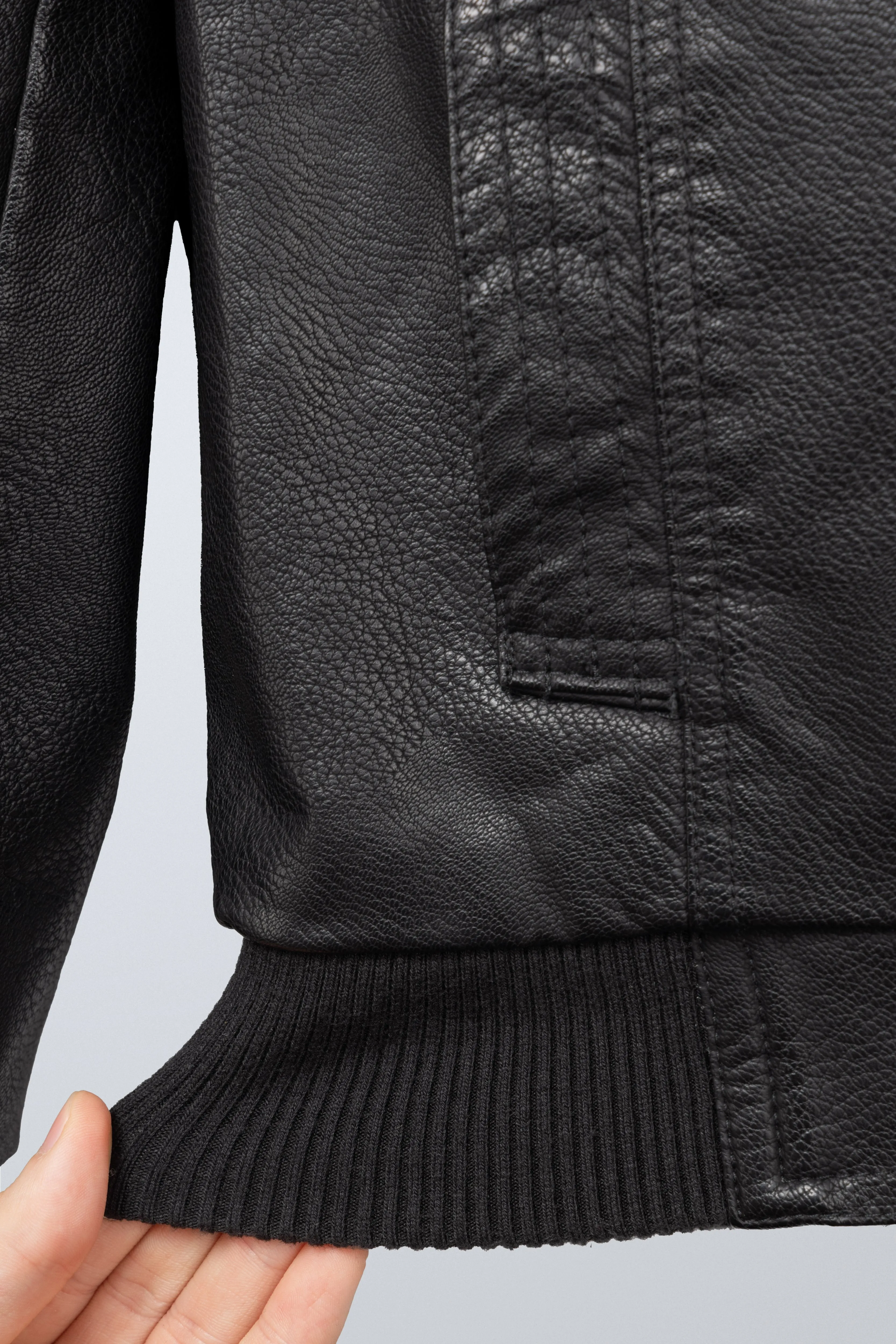 X RAY Boys Motorcycle PU Leather Jacket With Knit Hood