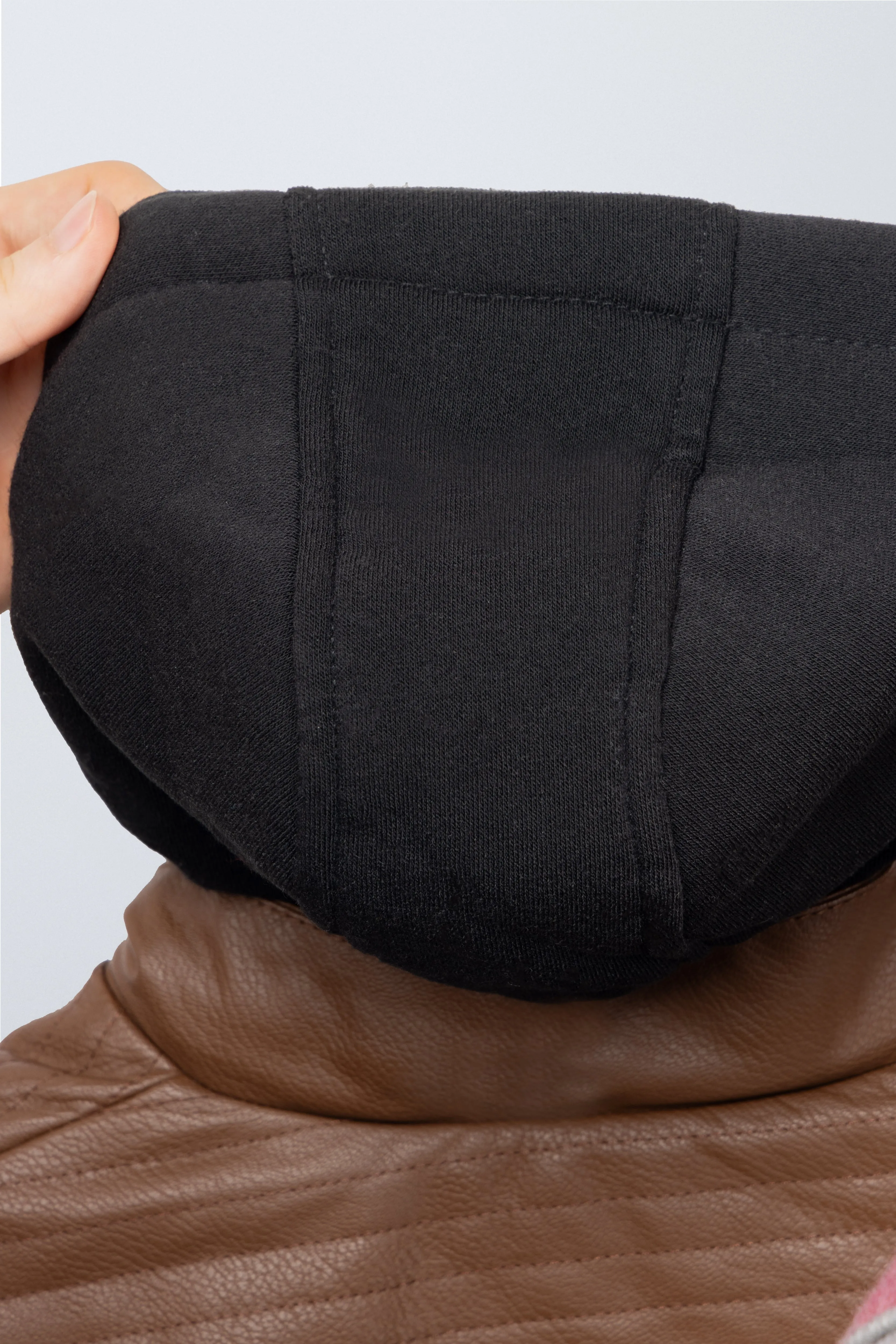 X RAY Boys Motorcycle PU Leather Jacket With Knit Hood