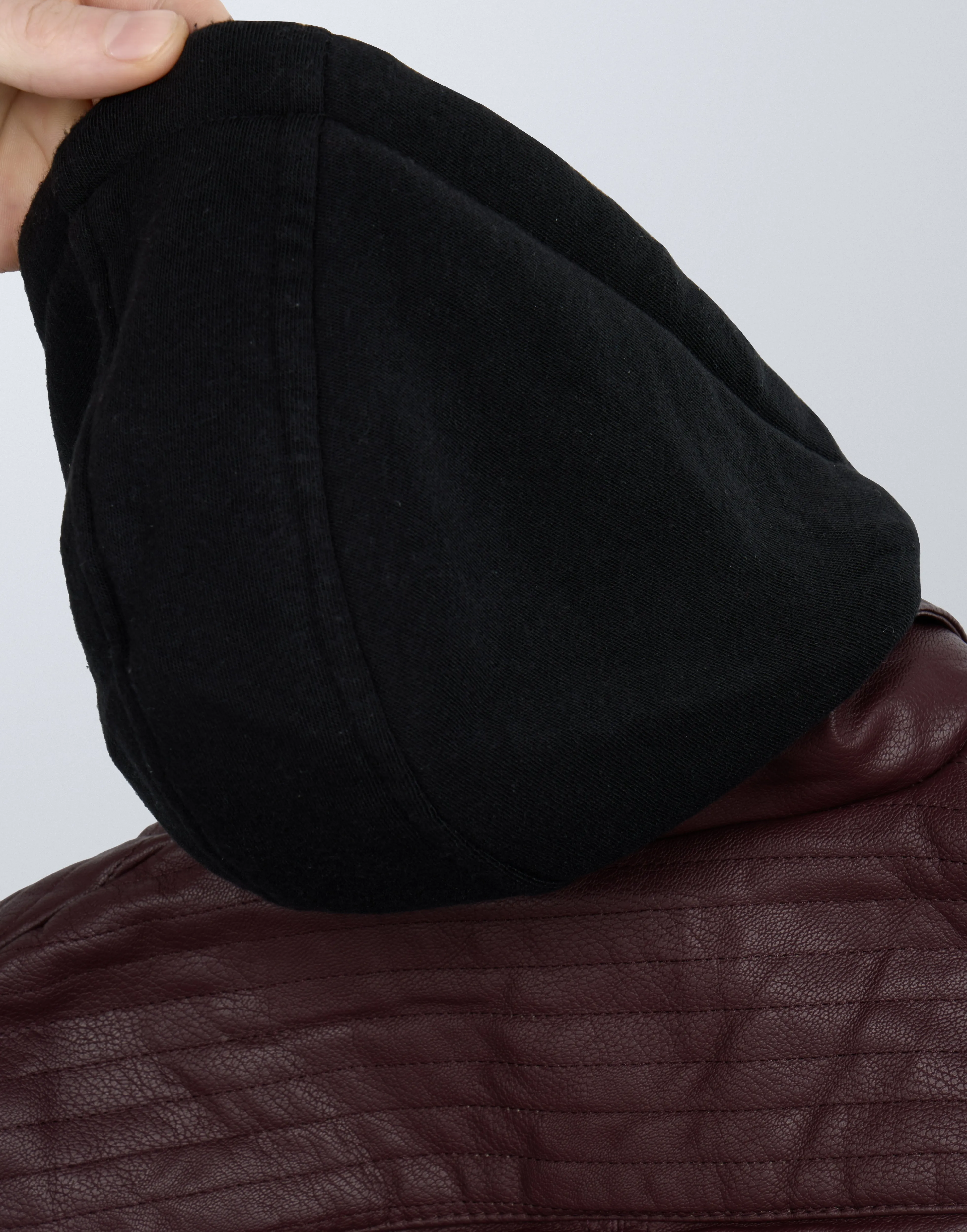 X RAY Boys Motorcycle PU Leather Jacket With Knit Hood