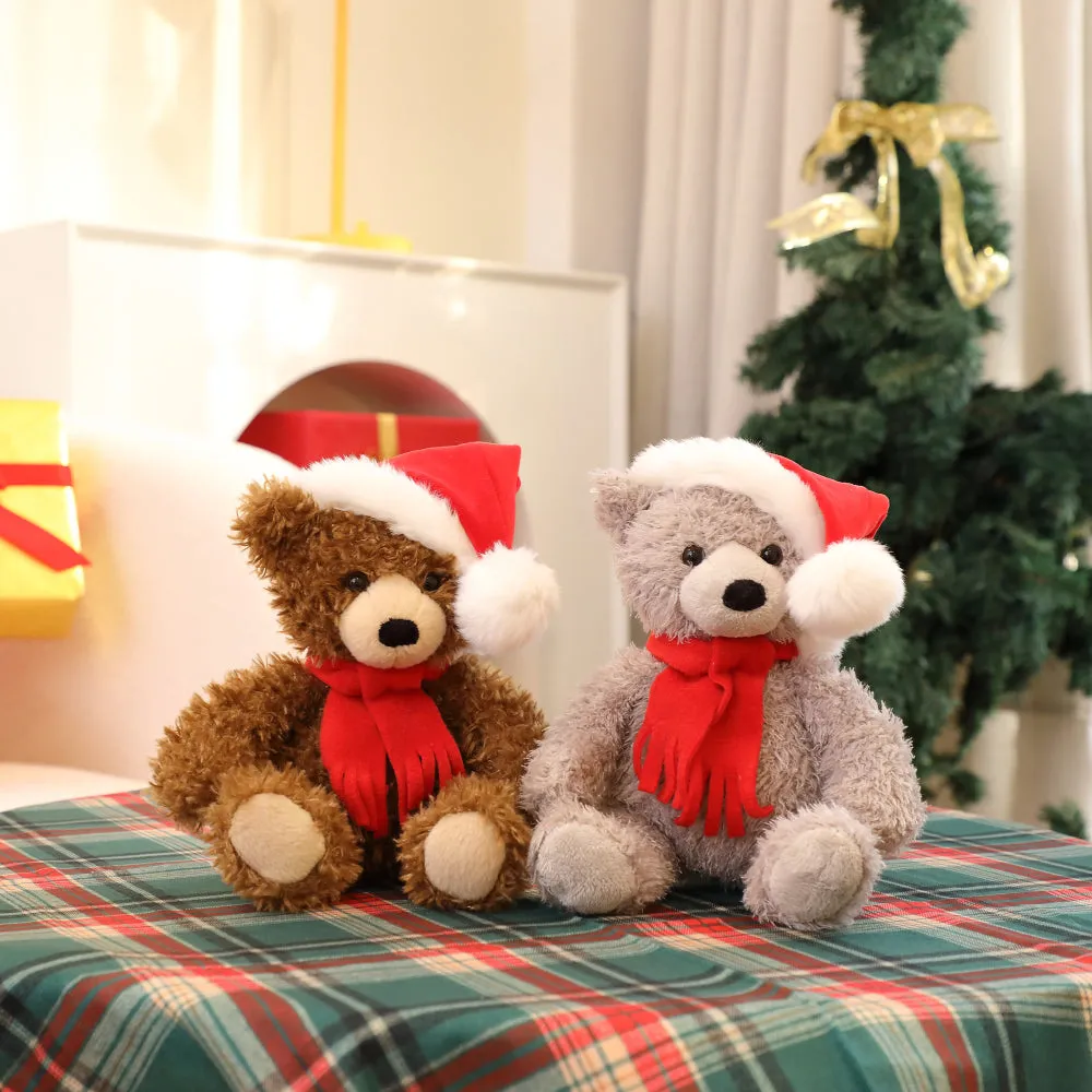 Xmas Junior Bear Mocha 10"